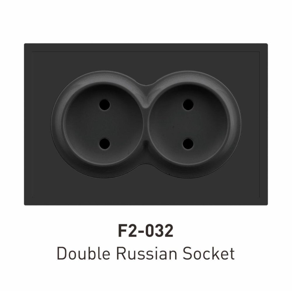 Розетка встраиваемая двойная черная идеальный выбор для дома офиса