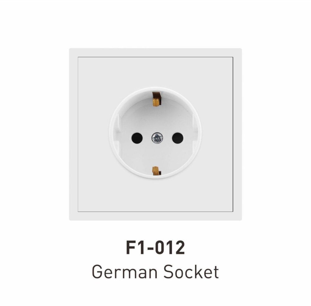 Розетка с заземлением встраиваемая одинарная белая идеальный выбор для дома офиса