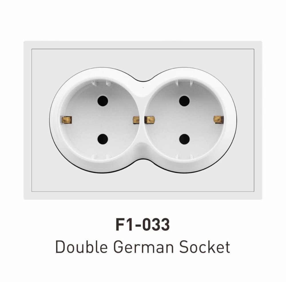 Розетка с заземлением встраиваемая двойная белая идеальный выбор для дома офиса