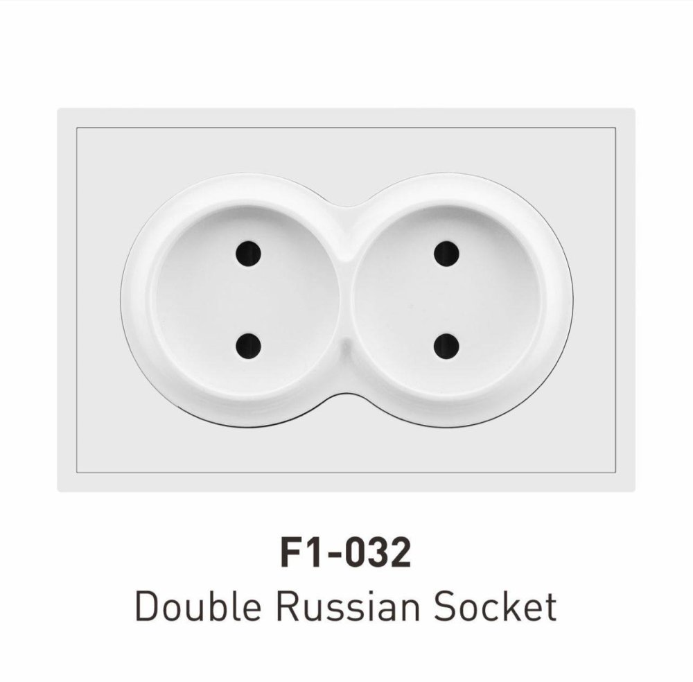 Розетка встраиваемая двойная белая идеальный выбор для дома офиса