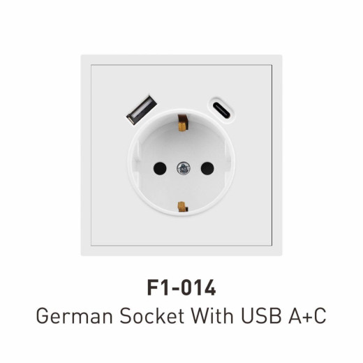 Розетка с разъемом USB+TPC белая идеальный выбор для дома офиса