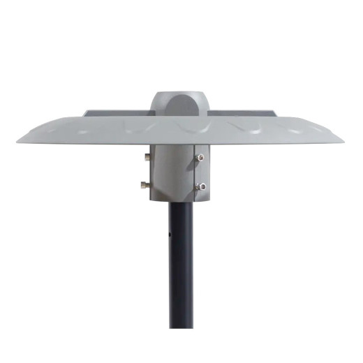 Реалистичное изображение паркового светодиодного светильника SverPRO (боллард) на фоне городской аллеи.