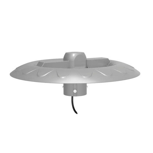 Реалистичное изображение паркового светодиодного светильника SverPRO (боллард) на фоне городской аллеи.