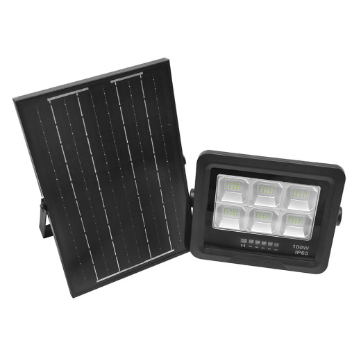 Светодиодный прожектор с солнечной панелью 100 Вт https://fan-asia.kz