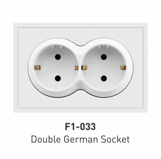 Розетка с заземлением встраиваемая двойная белая идеальный выбор для дома офиса