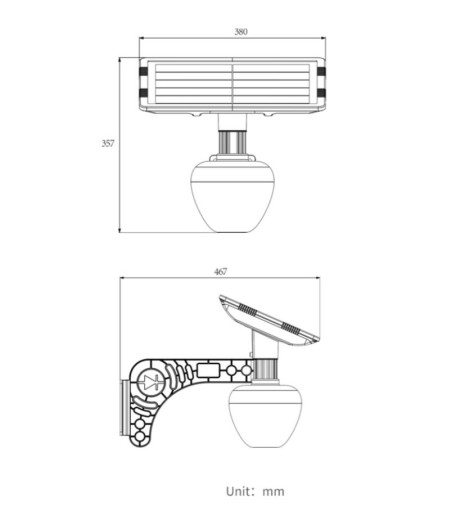 Светильник парковый с солнечной панелью https://fan-asia.kz