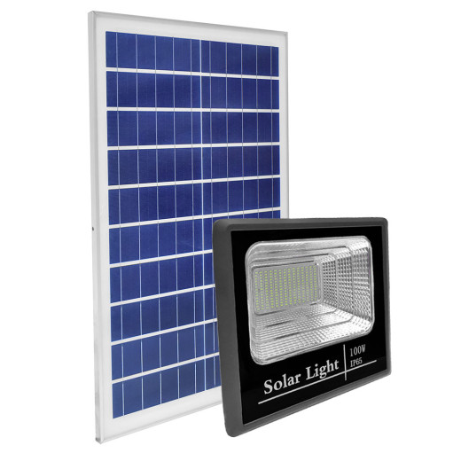 Светодиодный прожектор на солнечных батареях 100 W https://fan-asia.kz